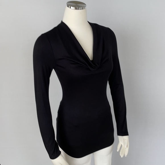 NWT WHBM Draped Neck Jersey Top XXS - Picture 10 of 16